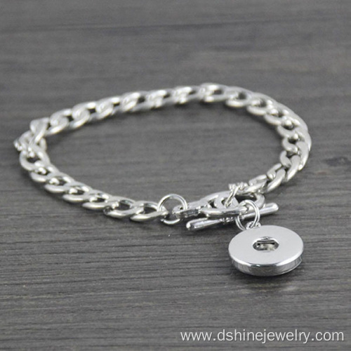 Silver Chain NOOSA Bracelet With Personalized Snap Buttons